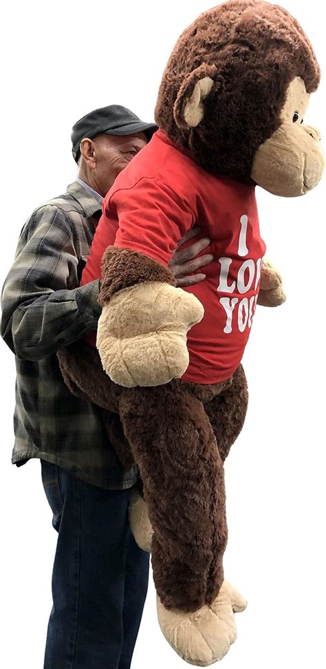 Big Plush Giant Stuffed Monkey with I Love You Shirt India | Ubuy