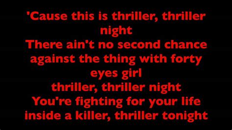 thriller micheal jackson lyrics - YouTube