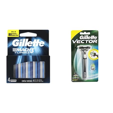 Gillette Mach 3 Turbo Manual Shaving Razor Blades - 4s Pack (Cartridge ...