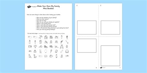 Make Your Own My Family Mini Booklet (teacher made)