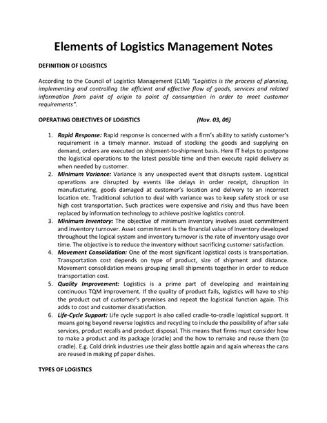 Image result for Logistics Lectures