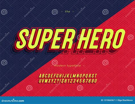 Vector Bold Super Hero Font Trendy Typography Colorful Style Stock ...