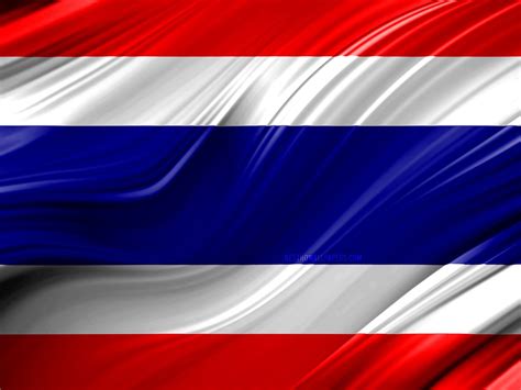 Download wallpapers 4k thai flag asian countries 3d waves flag of thailand national symbols ...