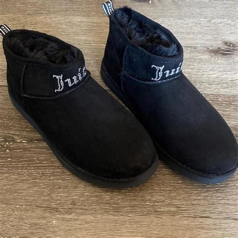 Juicy Couture boots 🩷🪽 mini ugg style boots so cute... - Depop