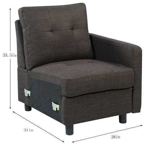 DAZONE Modular Sectional Sofa Assemble 7-Piece Modular Sectional Sofas ...