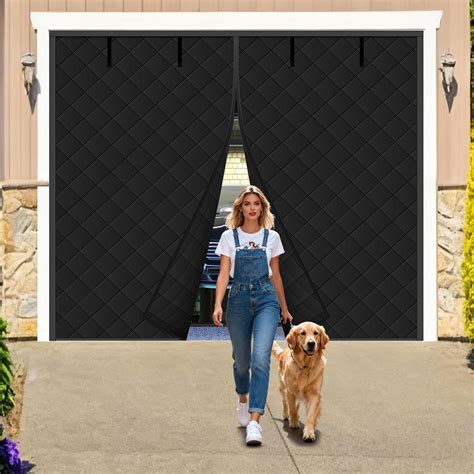 Magnetic Garage Door Curtain for Winter, 9x7ft Door Insulation Kit for ...