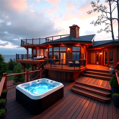 95 Innovative Hot Tub Deck Design Ideas