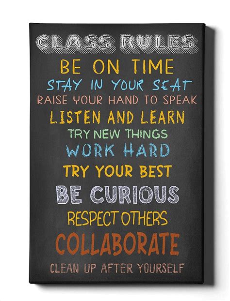 FESOGO Class Rules Poster Students Life Quote Wall | Ubuy India