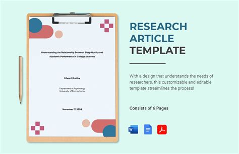 Research Article Template in Word, PDF, Google Docs - Download ...
