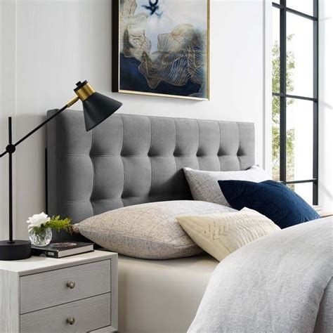 grey tufted headboard bedroom ideas
