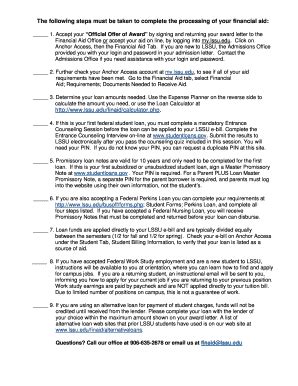 Fillable Online lssu The following steps must be taken to complete the ...