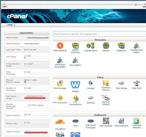Image result for cPanel Interface