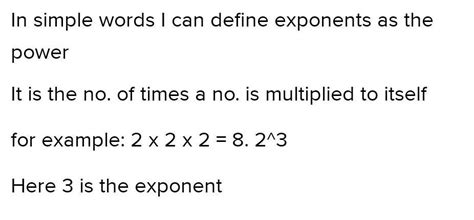 what do you meant by exponents? - Brainly.in