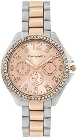 Joker and Witch Sleek 38mm White Dial 12mm Rose Gold Stainless Steel ...