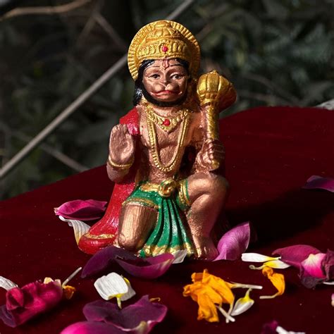 Buy Gallery99 Marble Made Hanuman Ji Ki Murti in Sitting Blessing ...