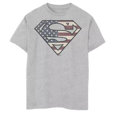 Boys 8-20 DC Comics Superman Vintage Flag Logo Graphic Tee