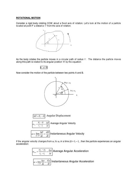 Rotational Equations of Motion | PDF | Rotation Around A Fixed Axis ...