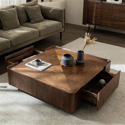 Minimalist Walnut Storage Table – On Wood Products