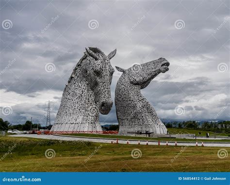 The Kelpies editorial photography. Image of statue, horse - 56854412
