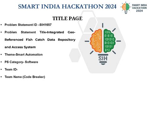 Smart India Hackathon 2024 - TITLE PAGE SMART INDIA HACKATHON 2024 ...