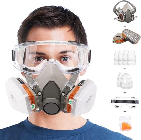 ANUNU Reusable Half Facepiece Respirator Paint Mask with Filters ...