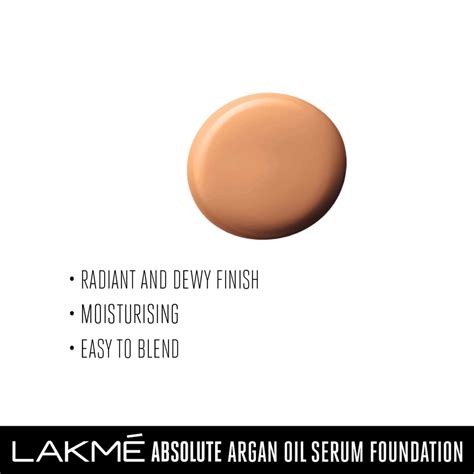 Buy LAKME ABSOLUTE ARGAN OIL SERUM FOUNDATION WITH SPF 45 SILK GOLDEN ...