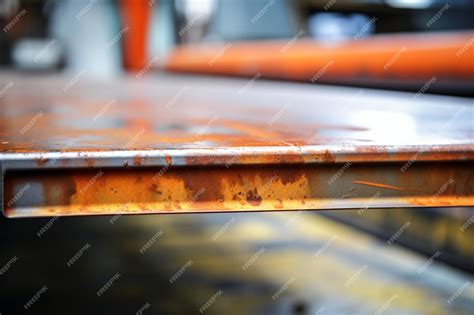 Premium Photo | Horizontal rust marks on metallic surface
