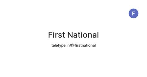 First National — Teletype