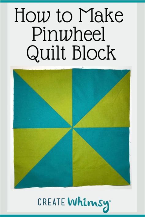 Image result for How to Make a Pinwheel Quilt Block Tutorial