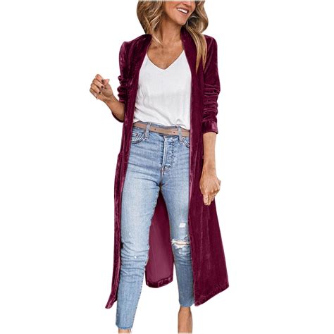 KBKYBUYZ Plus Size Women Coats Clearance Women Casual Long Sleeve Mid ...