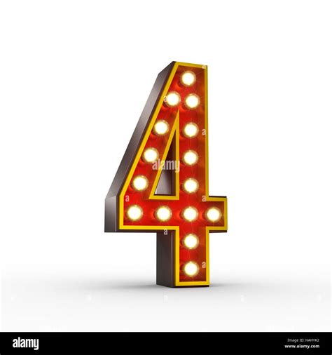 Red Number 4 Clipart