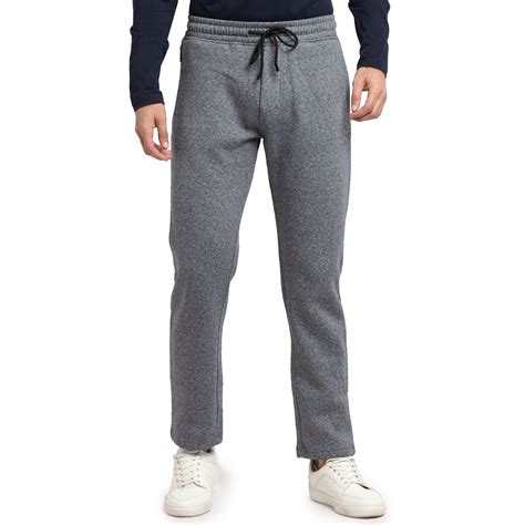 Buy Navy Jaspe Mens Regular Fit Track Pants | Status Quo