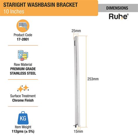 Straight Wash Basin Bracket – Ruhe