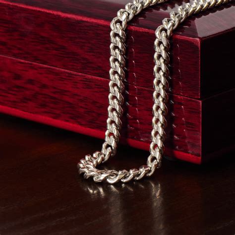 Cuban Pure Silver Chain For Men - 20 Inches – Fabunora