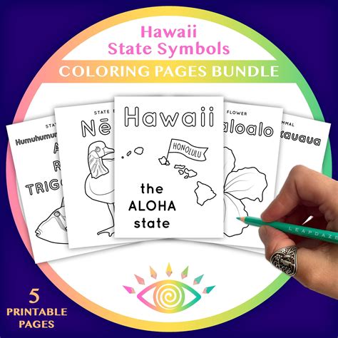Hawaii State Symbols Coloring Pages [2025]