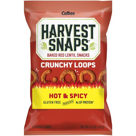 Harvest Snaps Hot & Spicy Red Lentil Snacks - Gluten-Free, Plant Based ...