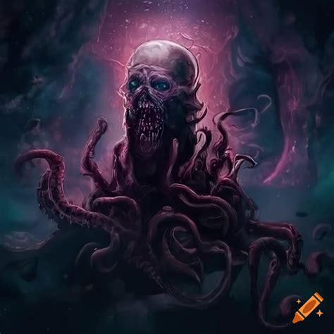 Lovecraftian horror in outer space on Craiyon