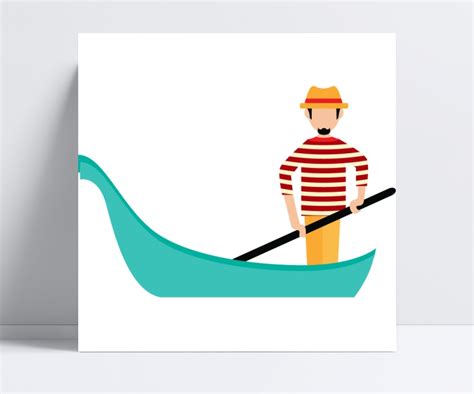 划船的人设计模板素材