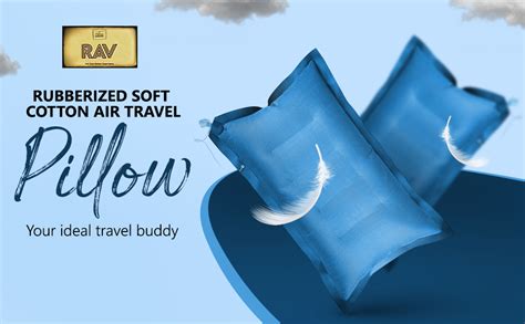 RAV Rubberized Soft Cotton air Travel Pillow (Multi Color) Lightweight ...