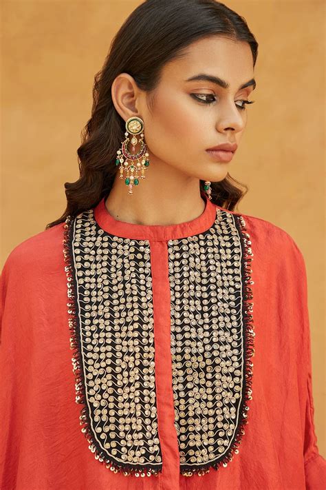 Boondi Red Kaftan Set – AVACARA