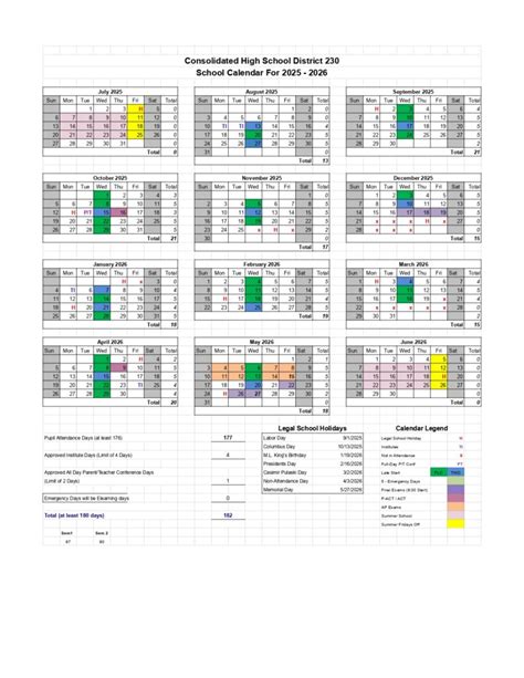 District D230 Calendar 25-26 [PDF] revised - EduCounty