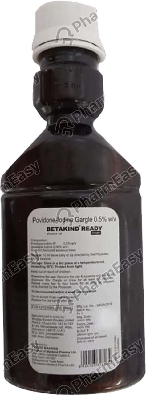 Buy Betakind Ready 0.5 %W/V Gargle (150) Online at Flat 15% OFF | PharmEasy