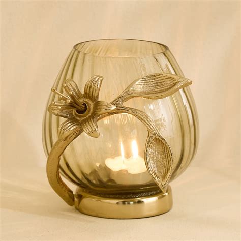 Buy Amara Ava Glass and Aluminium Spiral Votive Candle Holder from Home ...