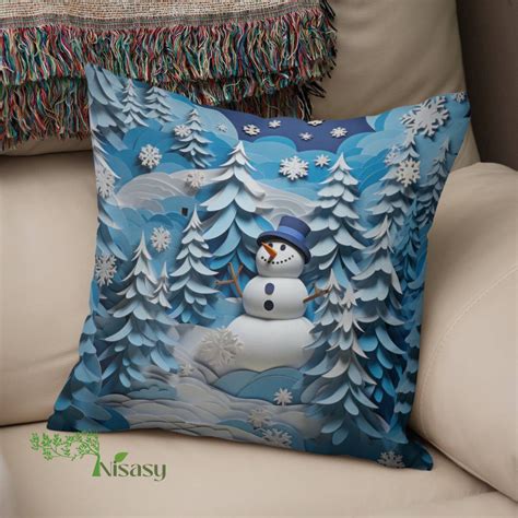 One gift whole family 3D snowflake with snowman home decor - nisasy