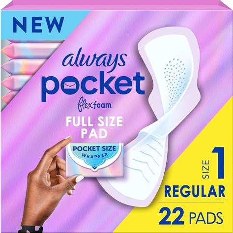 Amazon.com: Always Pocket Flexfoam Pads, Size 1, Regular, with Wings ...