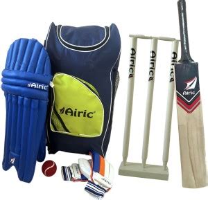 Airic Durable and Stylish Popular Willow Cricket Set (Size 4) Age 9 to ...