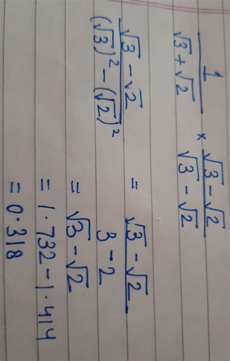 rationalize the denominator and evaluate if √2 1.414 and √5= 1.732 ...