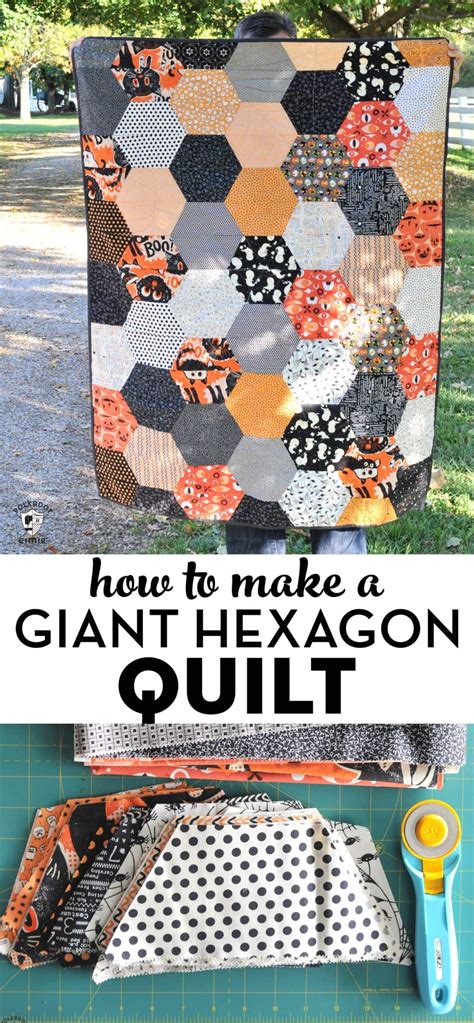 Large Hexagon Quilt Tutorial with Free Pattern