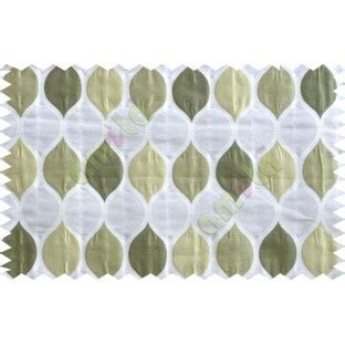 Green gold silver color moroccan pattern poly main curtains design - 104532
