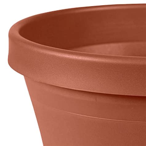 Terracotta Terra Living Outdoor Planter with Pre-Drilled Hole, Large ...
